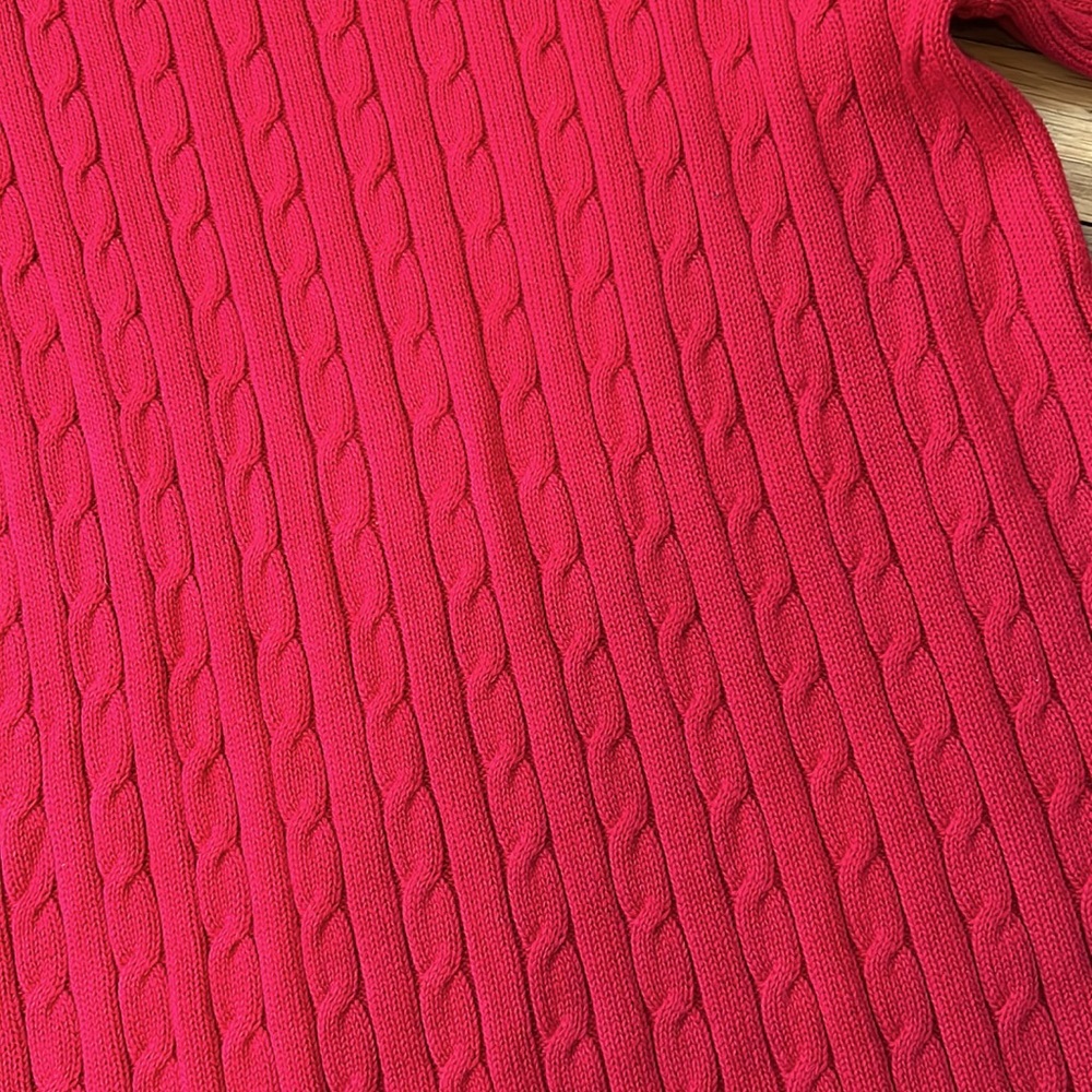 Talbots Red Cotton Sweater - Picture 2 of 7